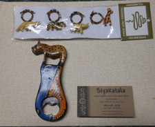 Hand Crafted Wood Animal Wine Glass Tags & Bottle Opener New picture