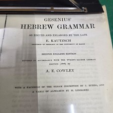 1910 Gesenius' Hebrew Grammar Kautzsch Cowley Oxford Clarendon Press HC picture