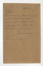 Excellent Thomas Edison Autograph Note Signed 1910 says he's no good at writing picture