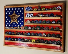 US Secret Service USSS Hardwood Challenge Coin Display Flag Full panel 36x20 CU picture