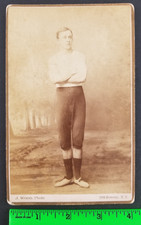 Vintage Alberto Grabo 1890's Boxing Boxer Cabinet Photo (Has Some Wear) picture