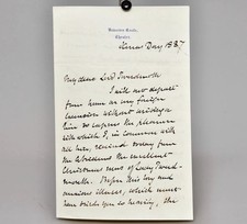 William Gladstone Autograph Letter Signed 1887 Hawarden Castle Christmas Day picture