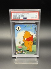 Winnie The Pooh 1965 Castell Bros Walt Disney Pepys Card Game Playing Card PSA 5 picture