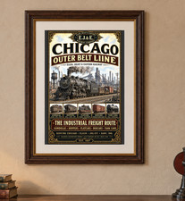 Elgin Joliet & Eastern EJ&E Chicago Outer Belt Railroad Poster13 x 19