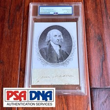 JAMES MADISON Autograph Cut Signature CUSTOM CARD Signed as POTUS * PSA/DNA picture