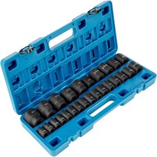 26-Piece 10mm-36mm 1/2in 6-Point Shallow CR-Mo Sockets & Storage Cage picture