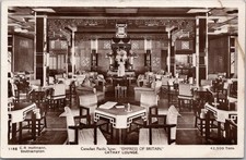 CANADIAN PACIFIC Steamship Photo RPPC Postcard EMPRESS OF BRITAIN /Cathay Lounge picture