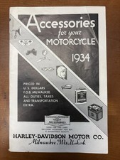 ORIGINAL 1934 HARLEY-DAVIDSON MODERN ACCESSORIES CATALOG — VINTAGE MOTORCYCLE picture