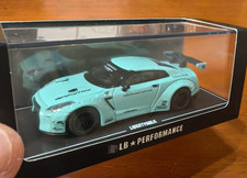 TSM MINI GT 1/64 LB Performance Nissan GT-R R35 Tiffany Blue picture