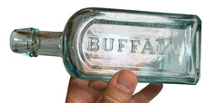 Antique VAUGHN'S BUFFALO Lithontriptic Bottle Applied Top New York NY MINT picture