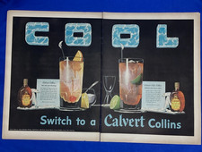 Vintage Calvert Reserve Whiskey Ad 1948 Two Page Ad -  perfect for framing picture