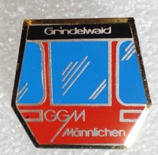 Grindelwald GGM Männlichen Pinback Button Gondola Hexagonal Ski Alps pin picture