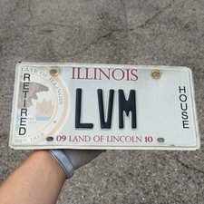 Vintage Illinois State License Plate Retired House Member Politic picture