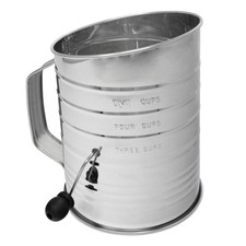 Norpro 5-Cup Stainless Steel Crank Flour Sifter picture