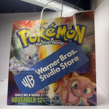 Rare Vintage Pokemon: The First Movie 1999 Warner Bros Studio Store Promo Bag picture