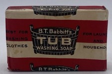 Vintage B.T. Babbitt’s Tub Washing Soap Factory Sealed c.1910s–1920s picture