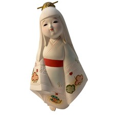 Hakata Urasaki Clay Doll Bride Kimono Figurine HD 5200 12