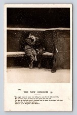 RPPC The New Kingdom Poem Girls Comfort Each Other Real Photo Postcard picture
