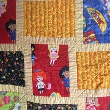 Handcrafted Double Side Quilt Linus Charity Project Asheville NC. Guild 47X39 picture