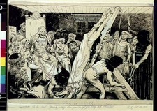 Photo:1906 On the Rack Labor Cartoon Steel Trust Iron Workers Union picture