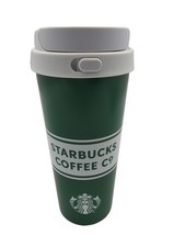 NWT Starbucks Coffee Co. SUMMER Coffee/Tea Green & White Stainless Tumbler 16oz picture