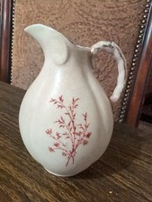 Antique Austrian Bohemian Porcelain Pitcher Floral Gold Trim Mold 3535 Crazed picture