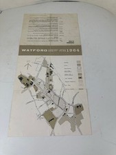 Vintage 1964 Watford Central Area Draft Plan Map Pamphlet Hertfordshire History picture