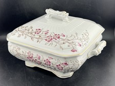 Antique Sylvan Wood & Sons Lidded Square Tureen Vegetable Dish 1891-1907 England picture