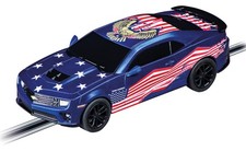 Carrera GO Chevrolet Camaro Stars 'n Stripes 1:43 Scale Analog Slot Car picture