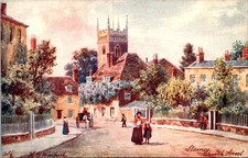 Staines Church Street Divided Back Postcard picture