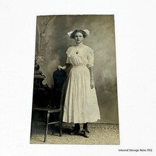 Chicago Postcard Photo Nurse Woman Studio Portrait Born 1897 Died 1913 Aug 1909 picture