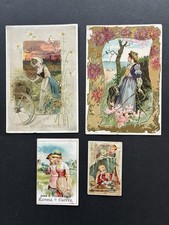 Lot 4 Antique Victorian Coffee Trade Cards 1891 McLaughlins Lion Woolson Katosa picture