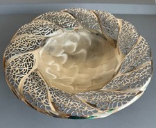 Vintage Silver-plated Lacy Footed Basket Bowl 9