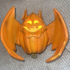Vintage 1995 Trendmasters Vampire Bat Pumpkin Foam Blow Mold Light Halloween picture