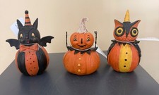 Johanna Parker Pumpkin Peep Transpac Halloween Pumpkin, Bat & Owl Set picture