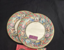 Caspari The Great Tree Border Christopher Radko 16 Salad lunch dessert plates picture