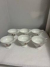 6 Johann Haviland Rose Vintage Bavaria German Tea / Coffee Cups picture