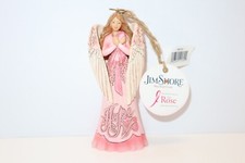 2019 Jim Shore Heartwood Creek BREAST CANCER RIBBON ANGEL Ornament BRAND NEW picture