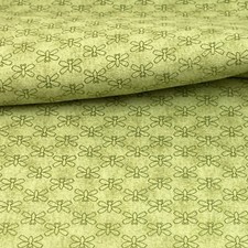 1 YD Vintage Quilters ONLY Green Dragonfly Bug Fabric 