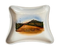 WINONA MINNESOTA MN Antique SUGAR LOAF RD Souvenir TRINKET PAINTED DISH picture