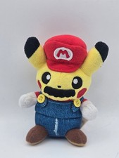 Pokemon Center Original Nintendo Mario Pikachu Plush Doll Toy Keychain Japan  picture