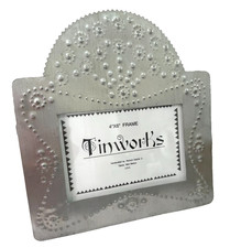 Tinworks by Richard Gabriel Jr New Mexico 2010 Punched Tin Picture Frame Signed picture