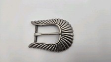 VTG Signed DM Douglas Magnus Sterling Silver Starburst 1” Fit Belt Buckle picture