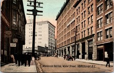Water Street View Vancouver British Columbia Canada DB Postcard MX3 picture