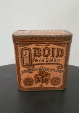 Antique QBOID Granulated Plug Tobacco Tin Box Larus Bro Canister Advertising Vtg picture