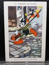 1930’s Chocolate Amatller El Tesoro de Rabin Mickey Mouse #15 Spain Card picture