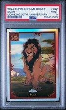 2024 Topps Chrome Disney SCAR Lion King 30th Anniversary Psa 9 picture