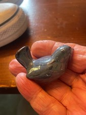 SUPER KEEN ceramic Small blue bird figurine picture