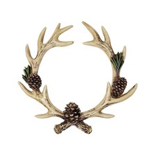 BestGiftEver Faux Deer Antler Wreath with Pinecone, Rustic Farmhouse Accent picture