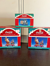 Vintage COCA-COLA COKE Christmas Santa Figurine, Double Stocking Holders picture